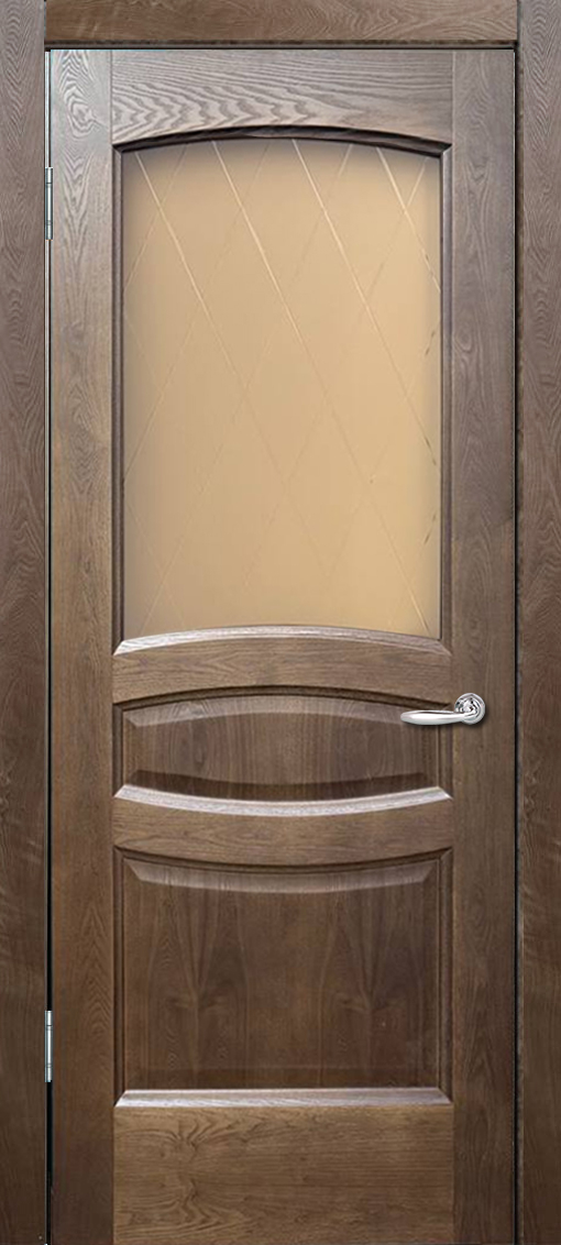 межкомнатные двери  Wanmark Агата Ромб бронза дуб миндаль