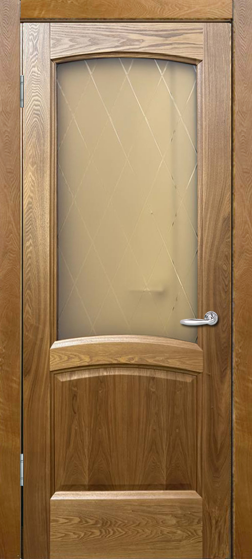 межкомнатные двери  Wanmark Ника Ромб бронза дуб кофе